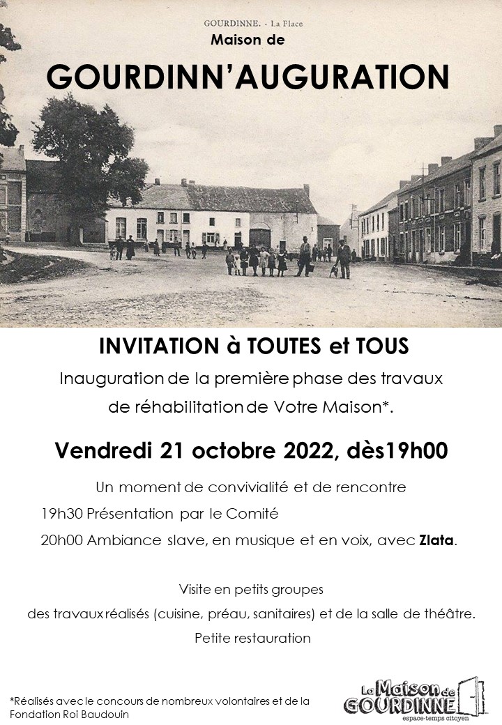 Affiche Gourdinne. Maison de Gourdinn|Auguration. Ambiance slave, en musique et voix, avec Zlata. 2022-10-21